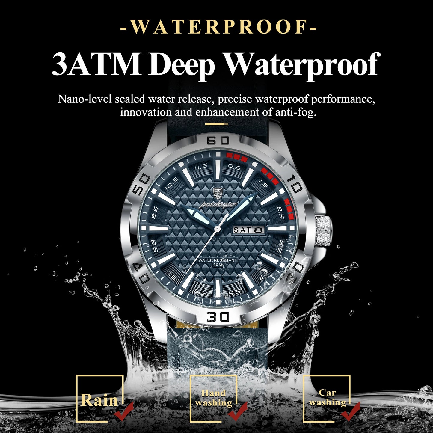 POEDAGAR Original Man Wristwatch