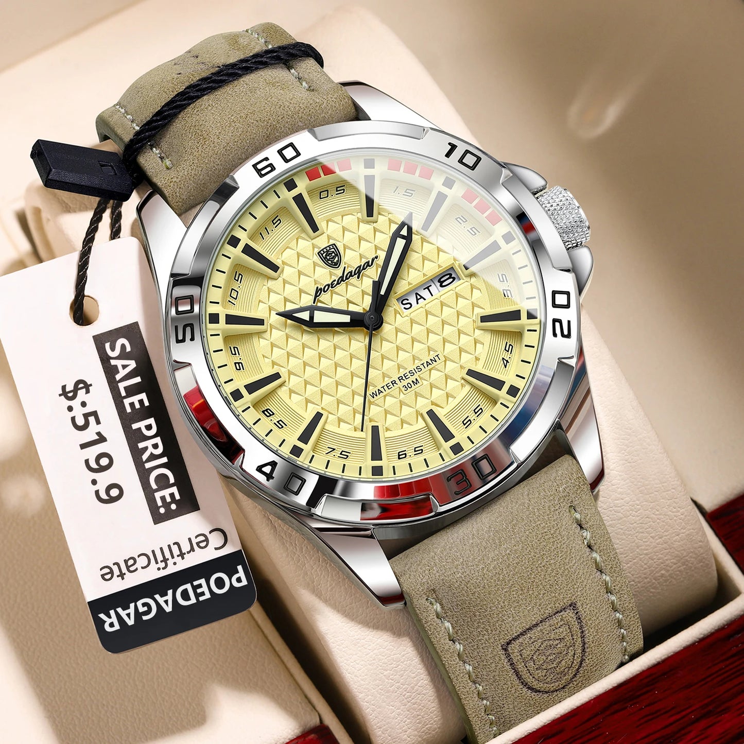 POEDAGAR Original Man Wristwatch